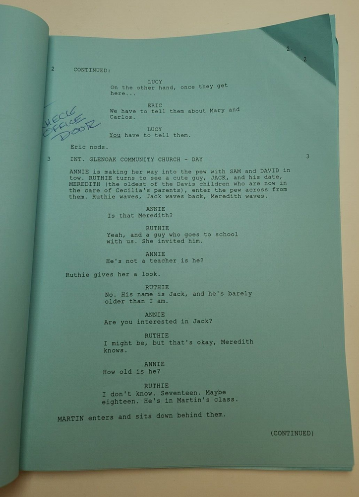 7TH HEAVEN / Brenda Hampton 2005 TV Script, Beverley Mitchell "It's Late"