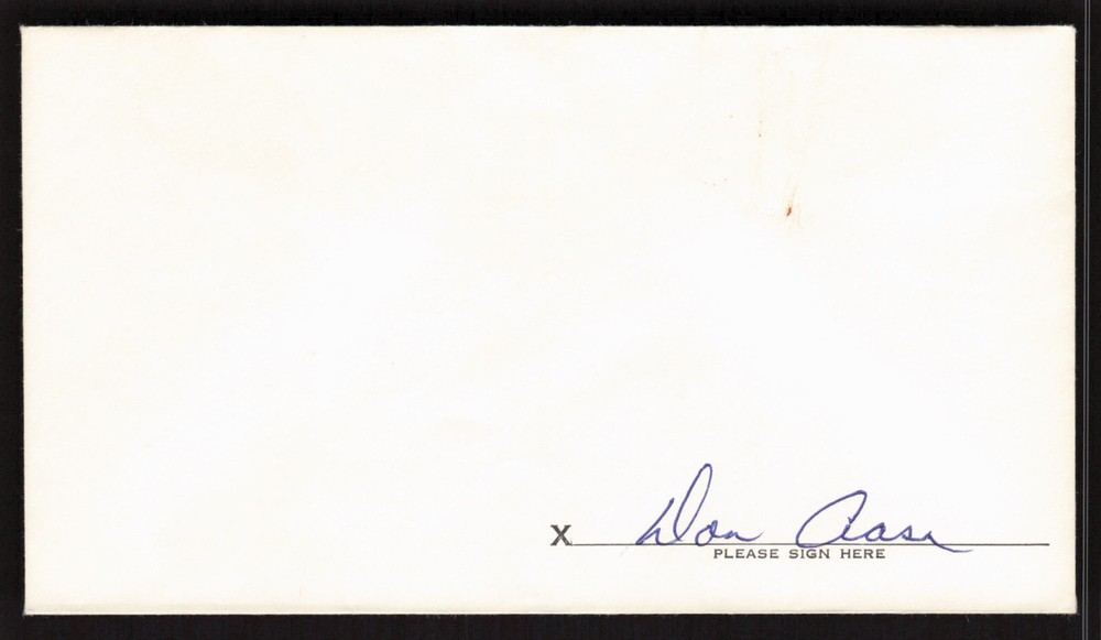 Don Aase Signed Baseball Postal Envelope Boston Red Sox Auto