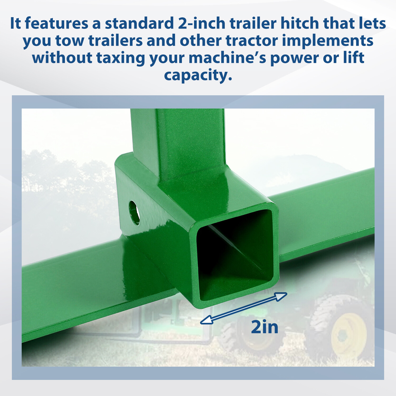 Pallet Fork Frame 50" Fits John Deere loaders 2" Receiver Hitch NEW