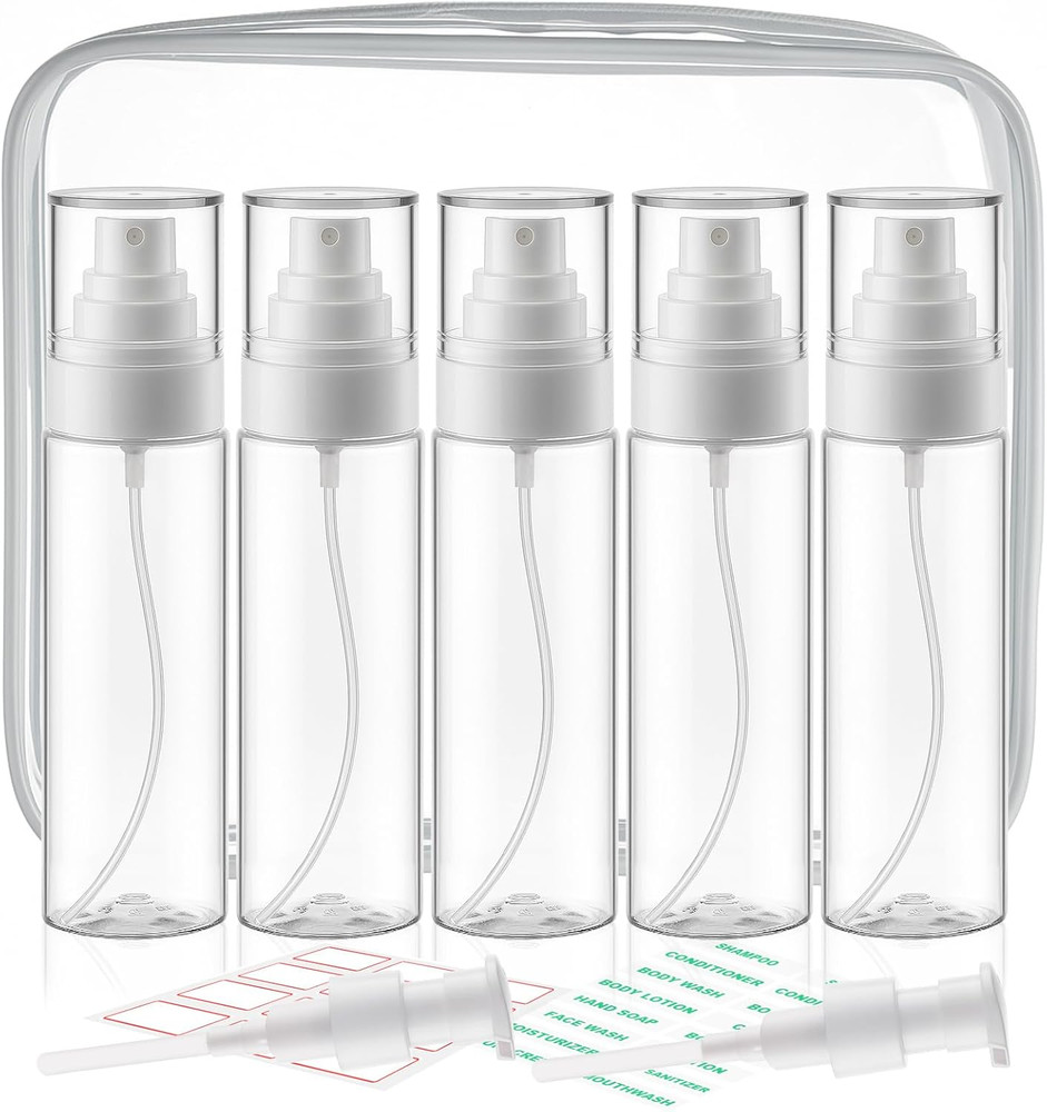 5 Pack Fine Mist Spray Bottles 3.5Oz/105Ml Leak Proof Misting Spray Bottle Refil