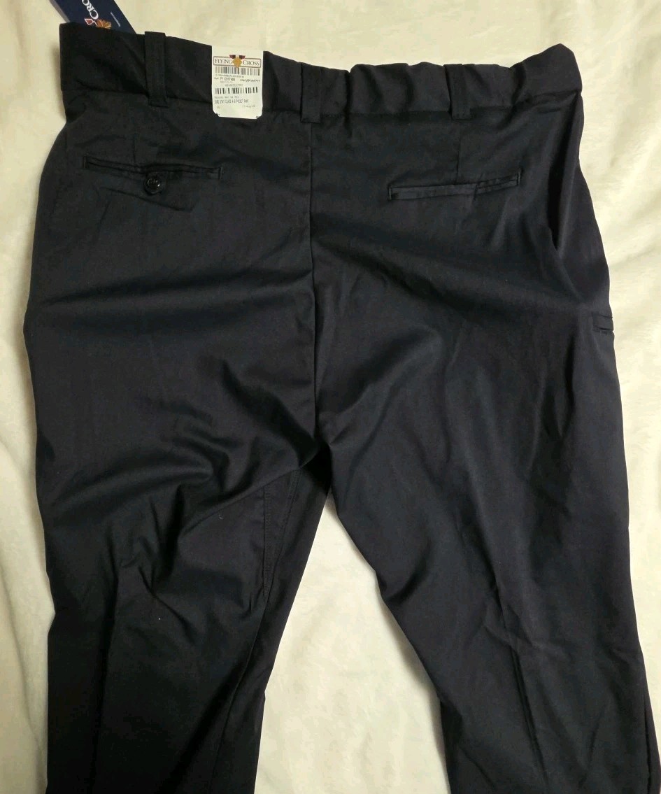 Mens 44 Reg, Dark Navy, Unhemmed Flying Cross Class A 6 Pocket, Uniform Pants