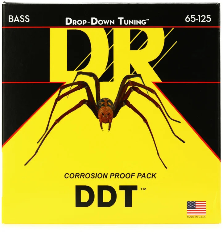 DR Strings DDT-65 Drop-Down Tuning Stainless Steel Super Heavy Bass Strings