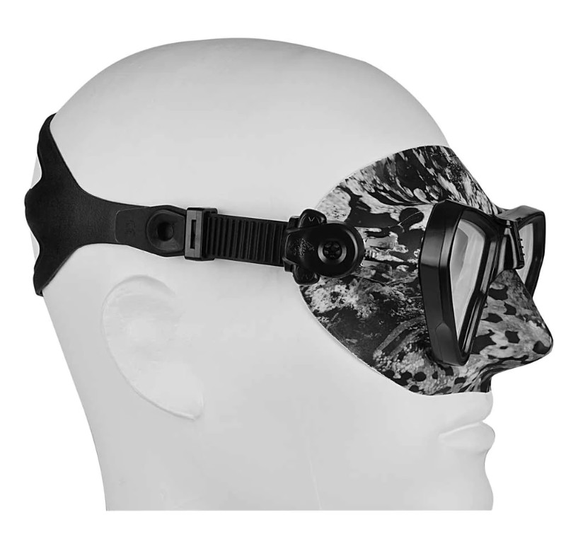 H. DESSAULT ELEMENT MASK WITH CAMERA MOUNT (STONE CAMO - GREY)