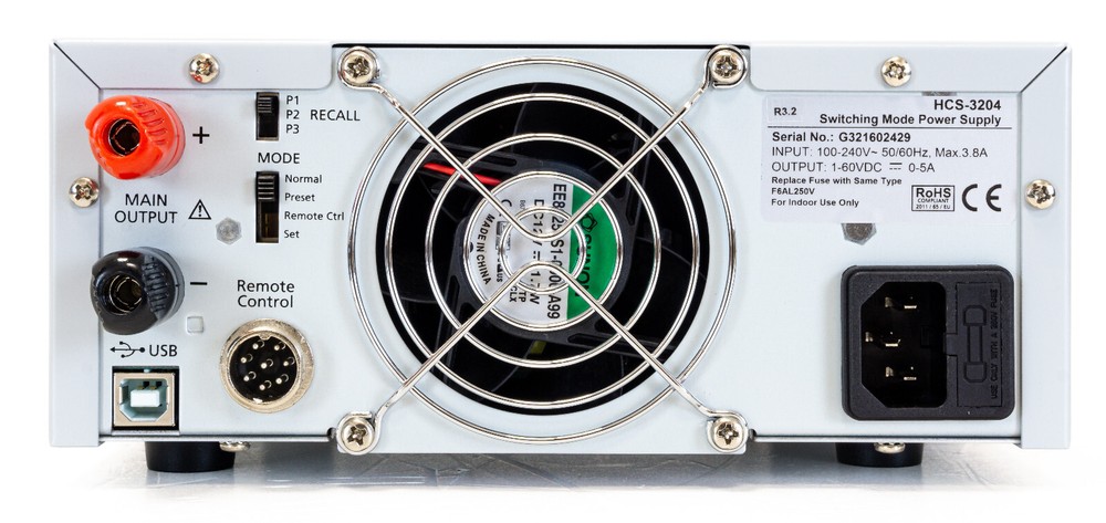 Manson HCS-3204 Power Supply 60V 5A 300W Programmable USB e analog