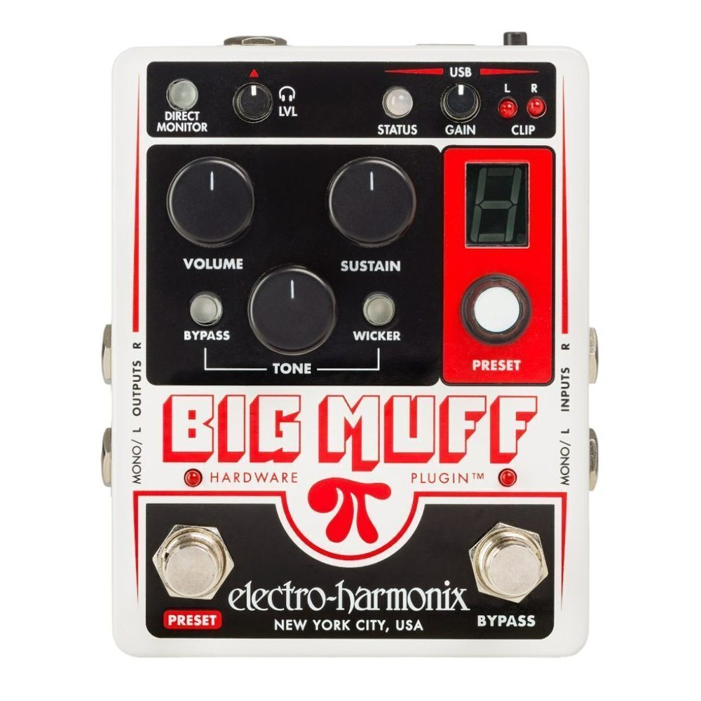 Electro-Harmonix Big Muff Pi Hardware Plugin Pedal with Buffered Bypass