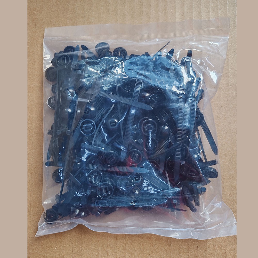 100PCS Reinforced through-bolt cable ties securing trunk fender mudguards Fixed