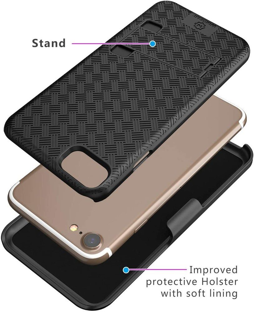 iPhone 8, iPhone 7 Holster, WixGear Shell Holster Combo Case for Apple iPhone 7