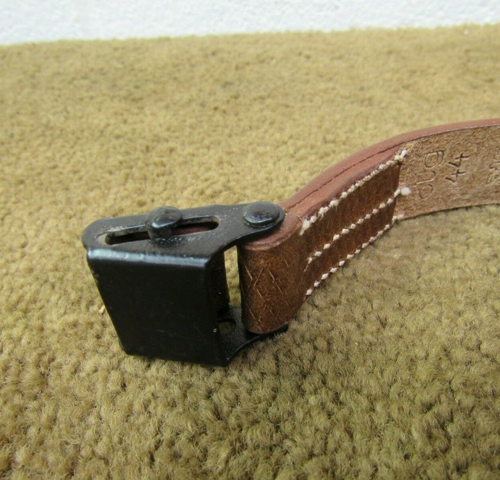 WW2 German K98 Mauser Leather Sling Maker Code & Date Stamp Yugo M48 Repro