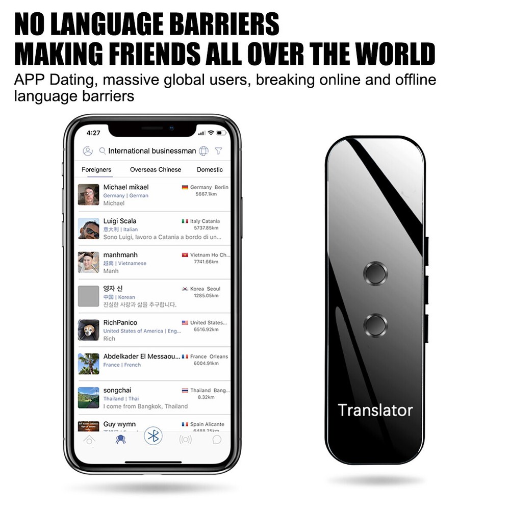 Language Translator Device Real-time Smart Instant Voice 137+ Languages IOS /US