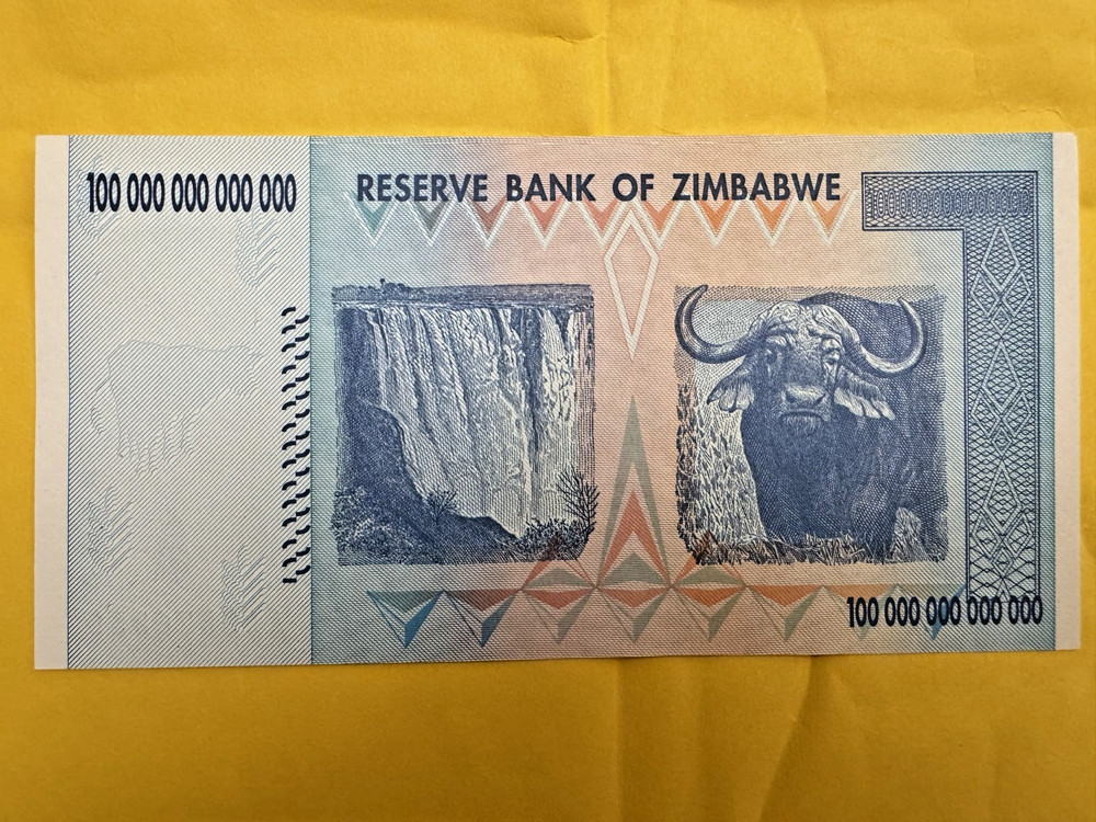 🔥 AUTHENTIC ZIMBABWE 100 TRILLION DOLLAR 🔥 AA/2008 P-91 🔥 UNCIRCULATED