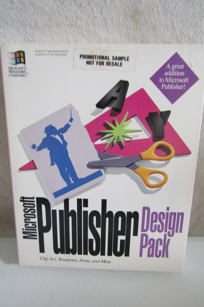 MICROSOFT PUBLISHER DESIGN PACK - SOFTWARE - 1994