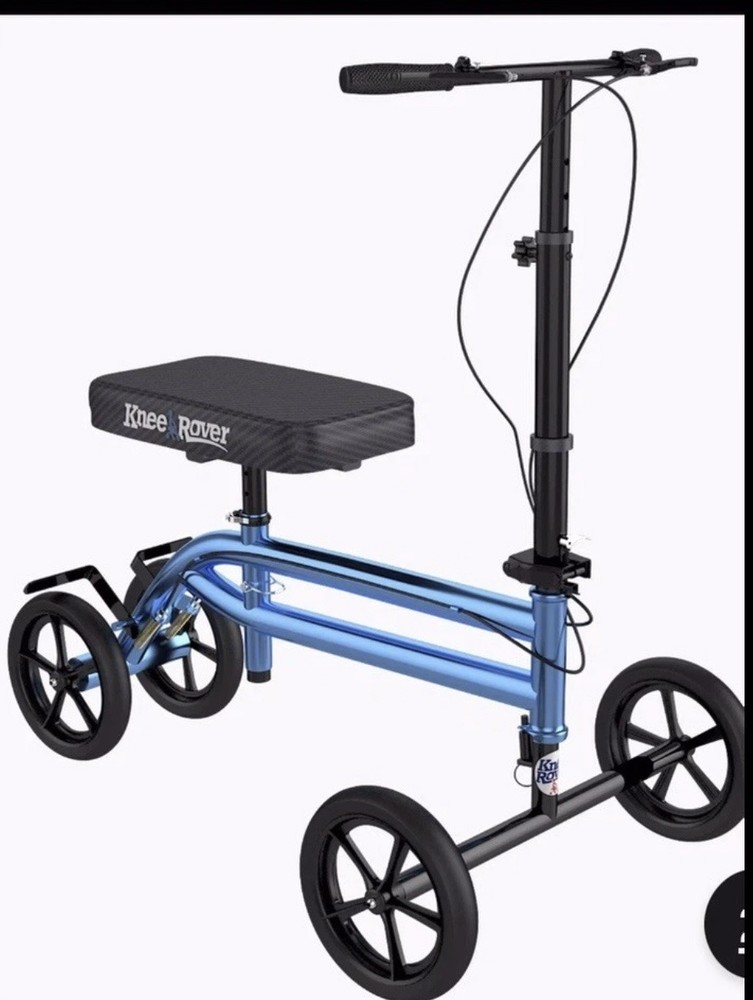 KneeRover® Steerable Knee Walker Metallic Blue - Pre owned (Assembly Required)