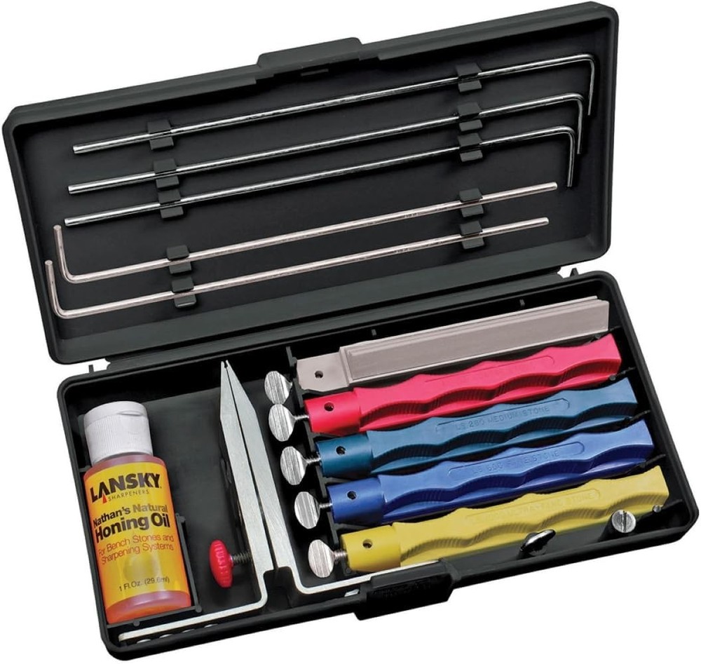 Professional Sharpening System w/Coarse, Medium and Serrated Medium Hones