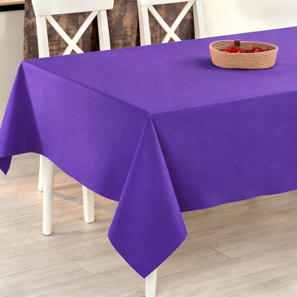 150x300cm Rectangle Tablecloth, Thickened Polyester Table Cloth Deep Purple