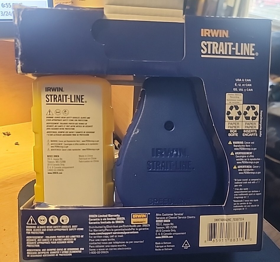 IRWIN strait-line (box is damaged)