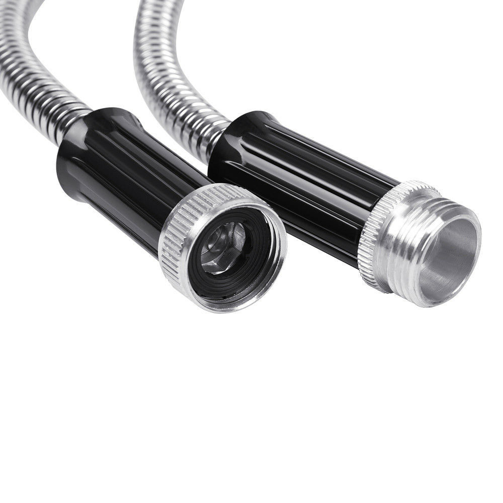 Stainless Steel Metal Garden Water Hose Pipe Flexible Lightweight 25/50/75/100FT