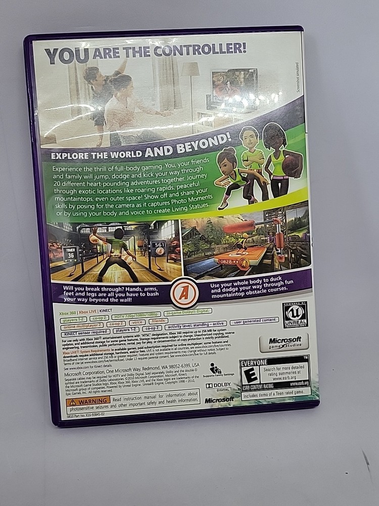 Microsoft Xbox 360 Kinect Motion Sensor Bar Black & 8 Games Bundle 1 is Sealed