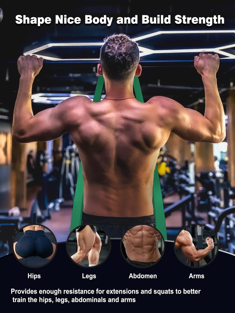 Resistance Bands Set for Pull Up Assistance, Exercise Workout Bands Set with ...