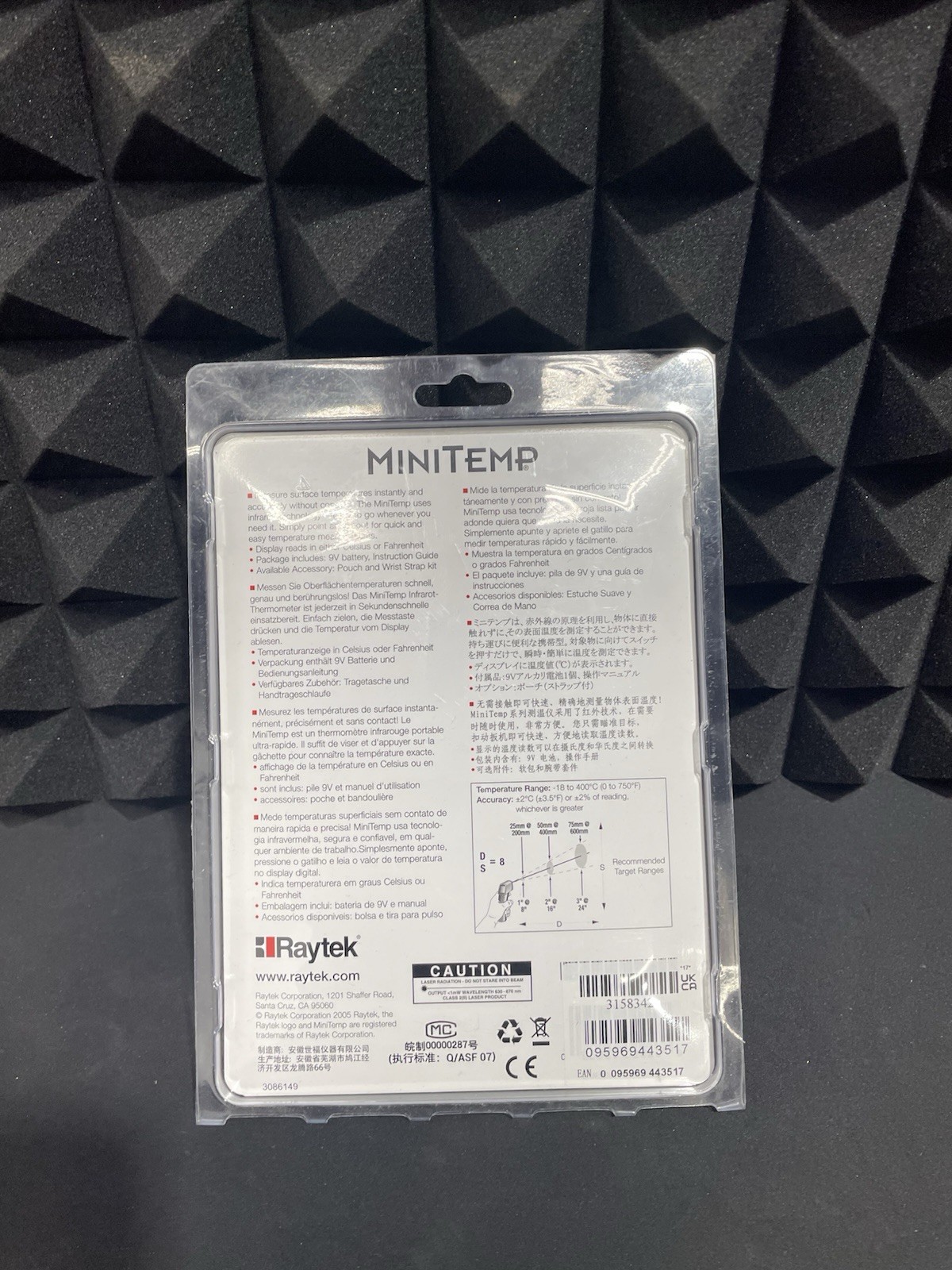 Raytek MiniTemp MT4 Infrared Thermometer Laser IR Temp Gun New