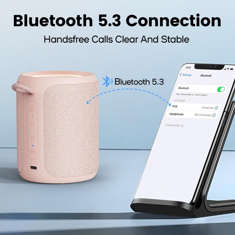 Bluetooth Speaker Wireless,IP67 Waterproof & Dustproof Portable Speaker with ...
