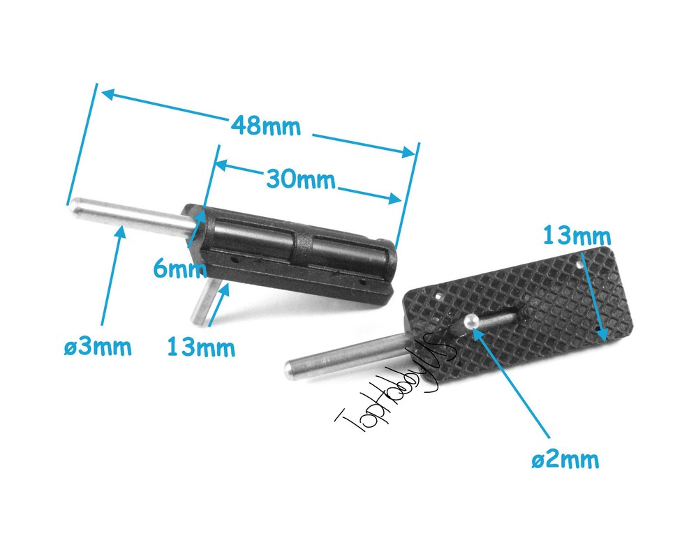 2PCS Black Canopy Hatch Latch Spring Lock RC Plane Airplane (US SELL SHIP)