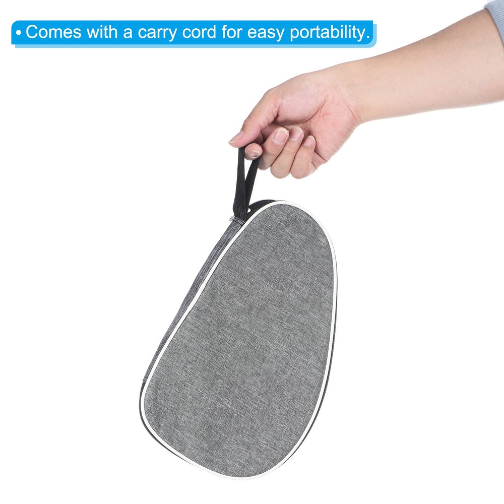 Ping Pong Paddle Case Table Tennis Racket Case Soft Cover Bag Shell, Grey