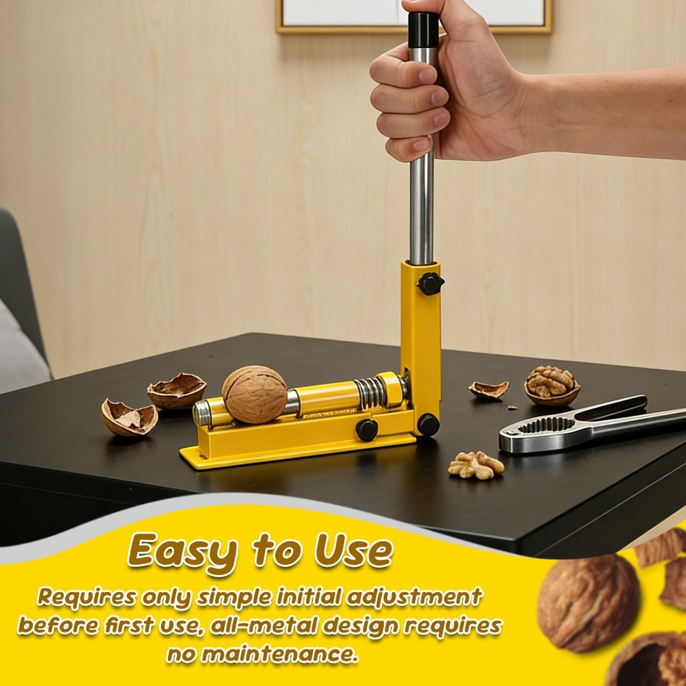 Heavy Duty Black Walnut Nut Cracker Wall Mount for Macadamia Hickory -Rust Proof
