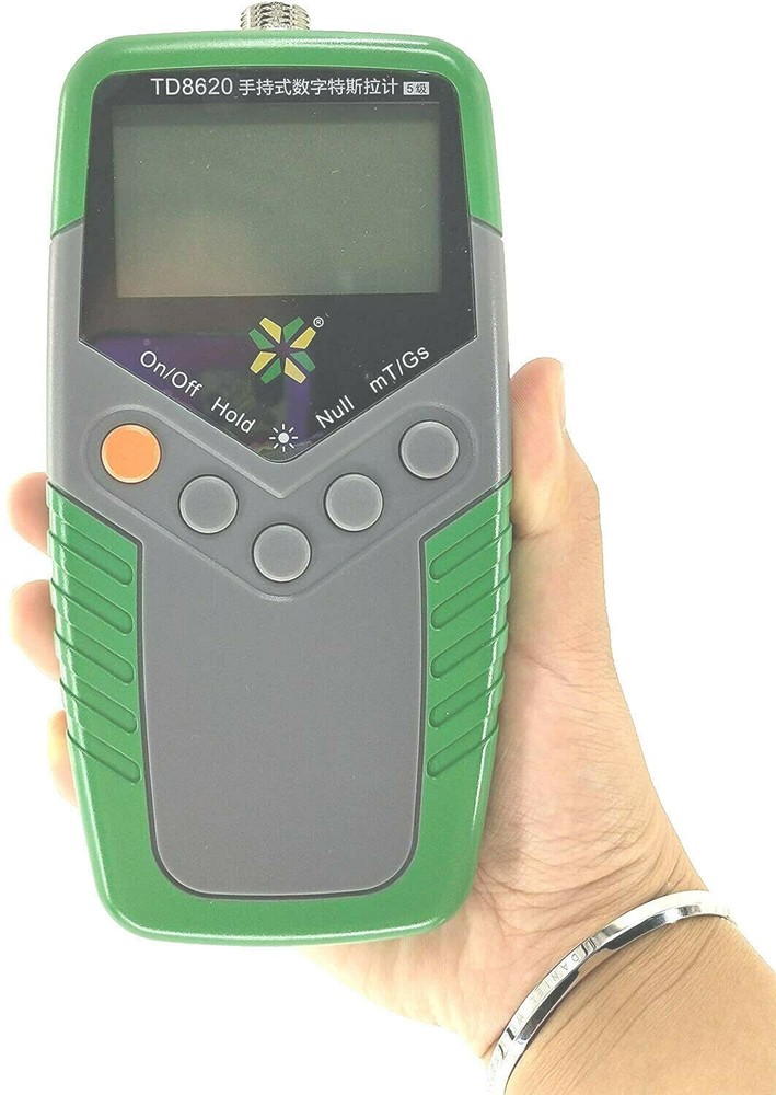 Handheld Gaussmeter with Hall Transverse Probe Resolution 10 μT Accuracy ±2%