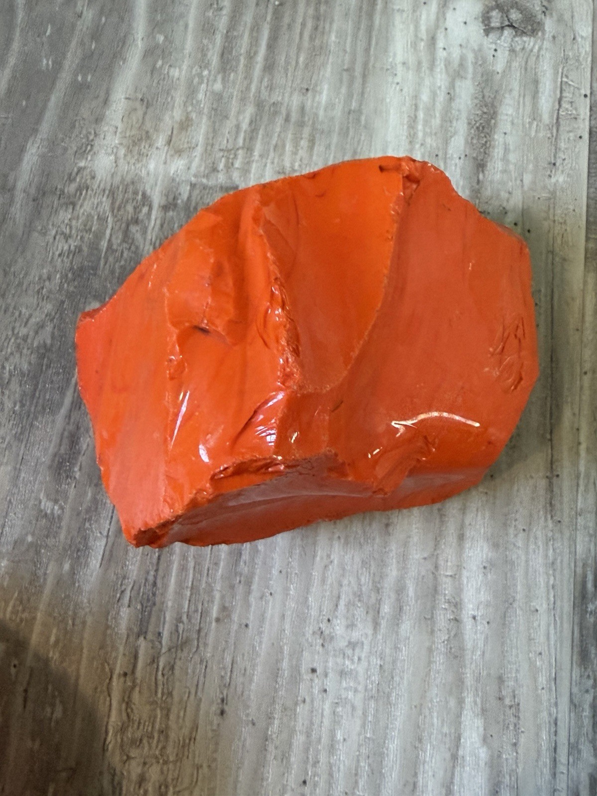 3pc Glass Rock Slag Opaque Fire Orange 6.39lbs TOTAL Rocks Landscape Aquarium