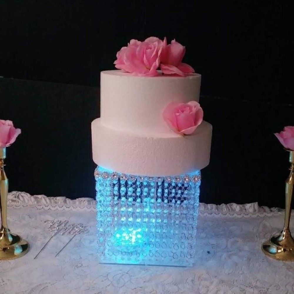 12inch Square Cake Stand with Led light
