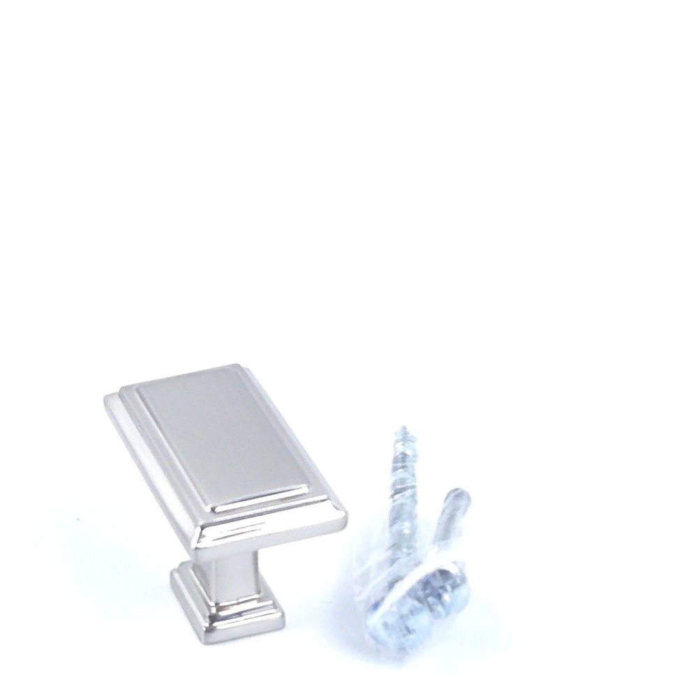 10 Pack Square Cabinet Knobs Single Hole Silver Kitchen Cabinet Knob Cabinet