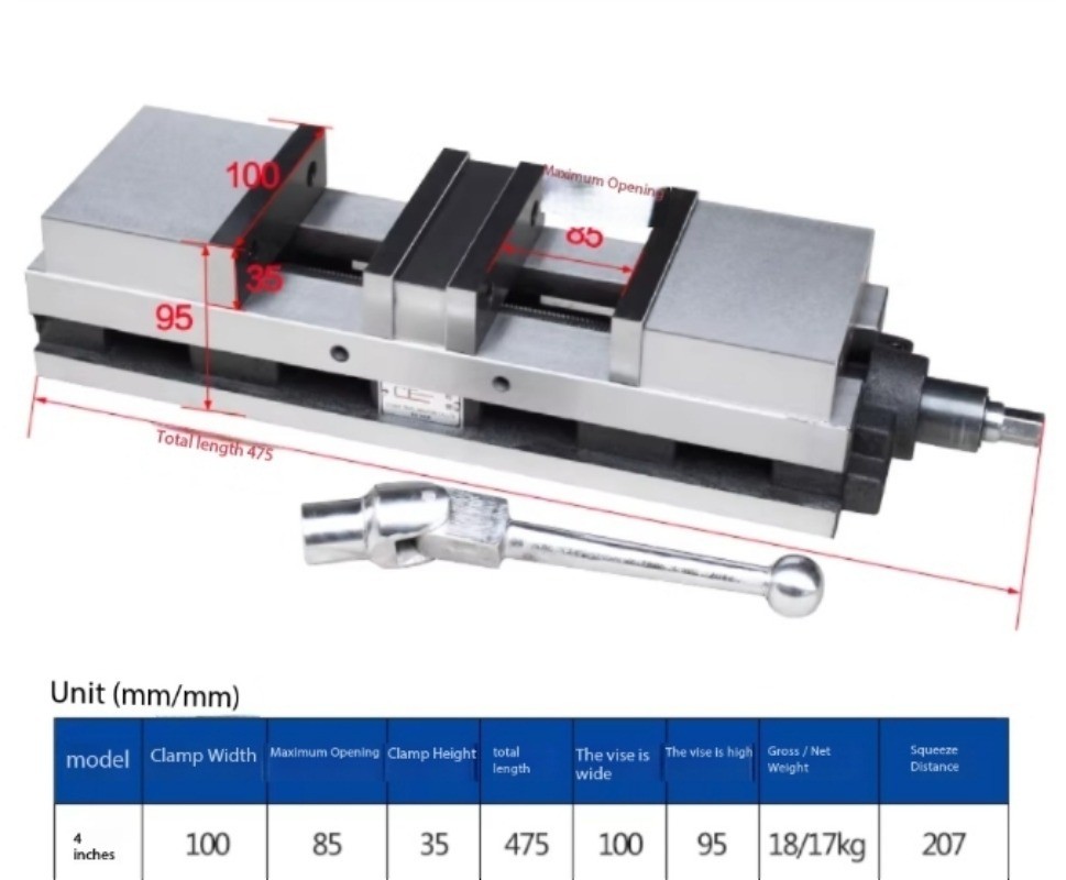 6 Inc Heavy Duty Milling Machine Bi-Directional Angled Solid Vise Machine