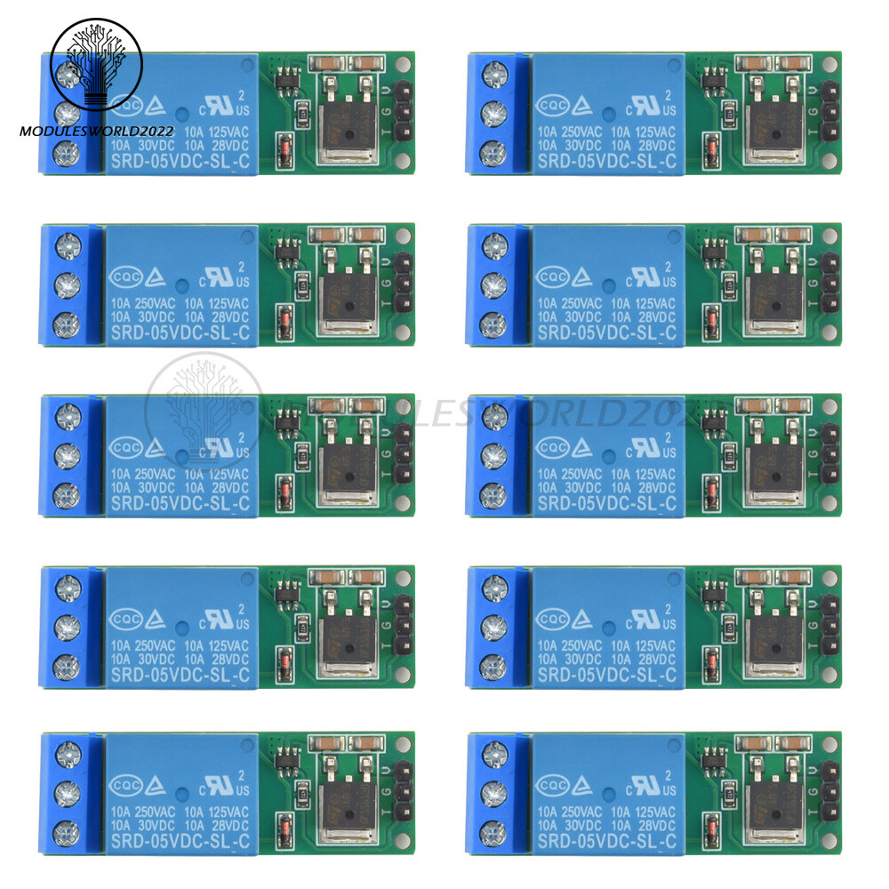 10PCS 6-24V Flip-Flop Latch Relay Bistable Self-Locking Low Pulse Trigger Module