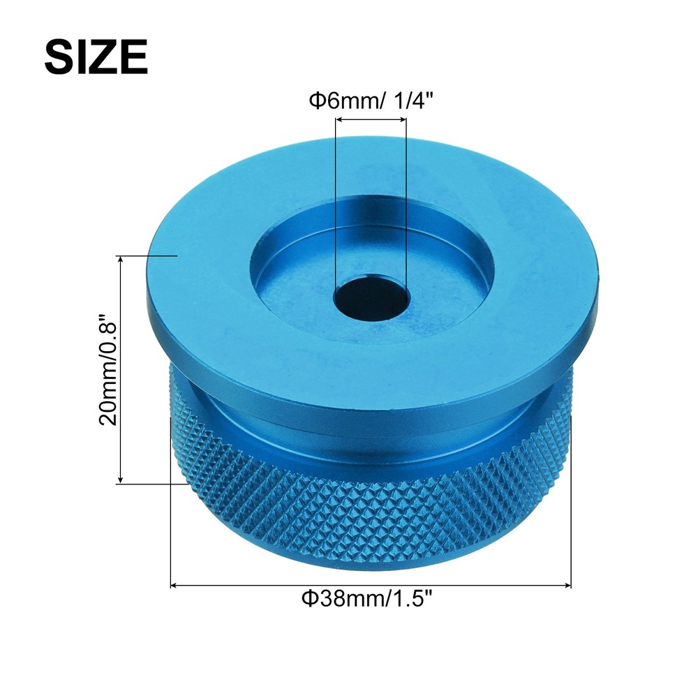 Aluminium Potentiometer Knobs 1/4"x1.5", Volume Tone Control Knobs, Blue