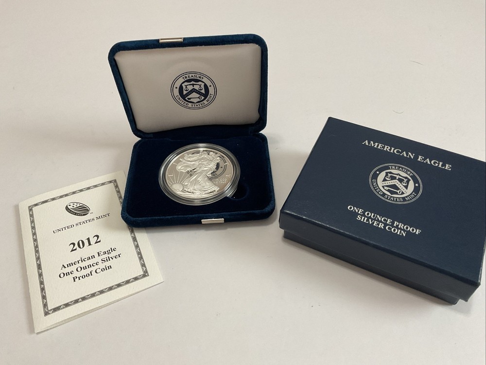 2012-W Proof American Silver Eagle Box, OGP & COA