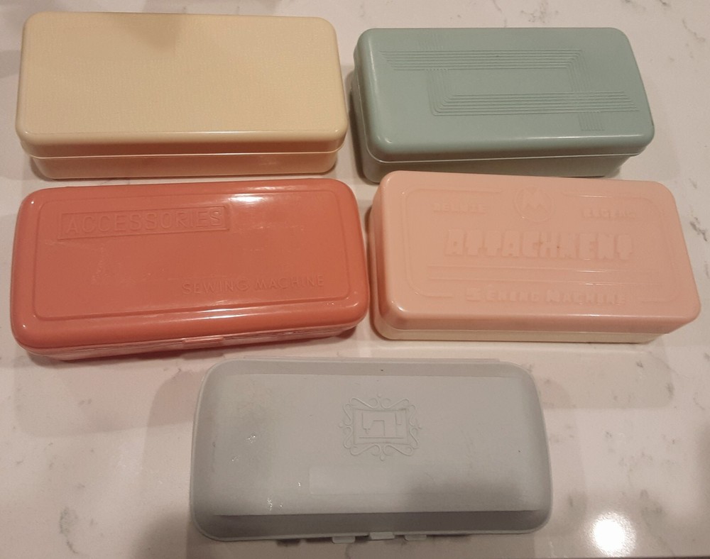 Vintage Sewing Machine Plastic Storage Case Box