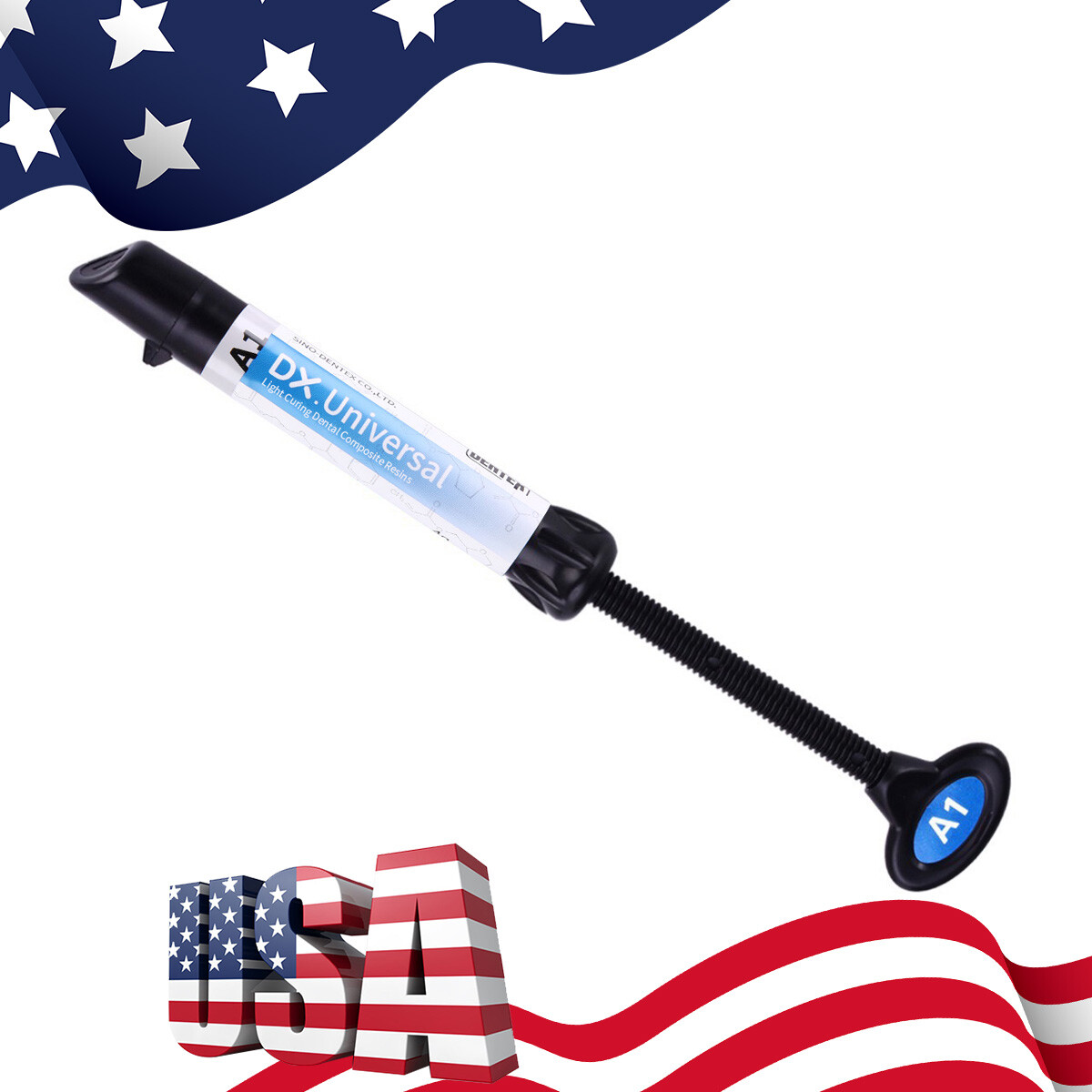 DX Dental Universal Light Cure Composite Resin A1,A2,A3,A3.5,B1 Shade 4g/Syringe