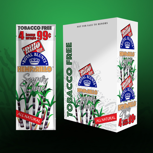 Hemparillo Sugar Cane Rillo Size Rolling Papers 15 Count (4 pack)