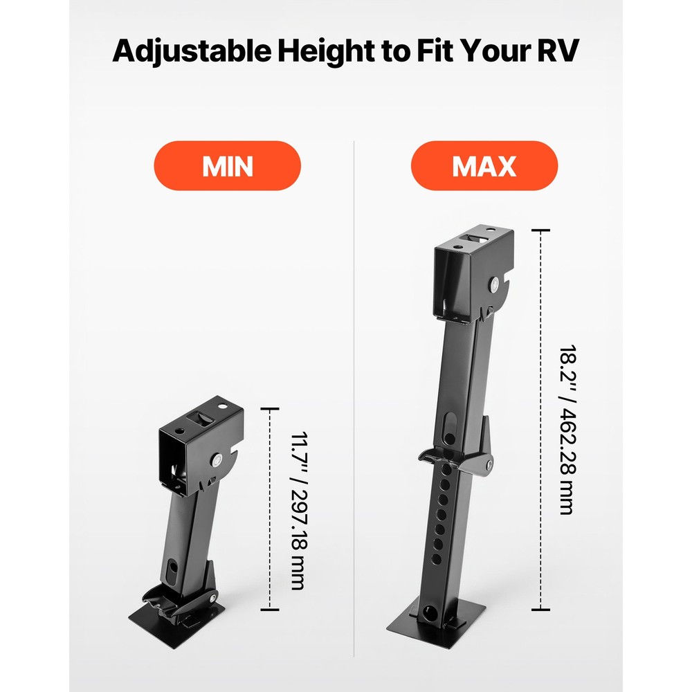 Uimoso Telescoping Stabilizer Jack 2PCS Swing Down Support for RV Trailer