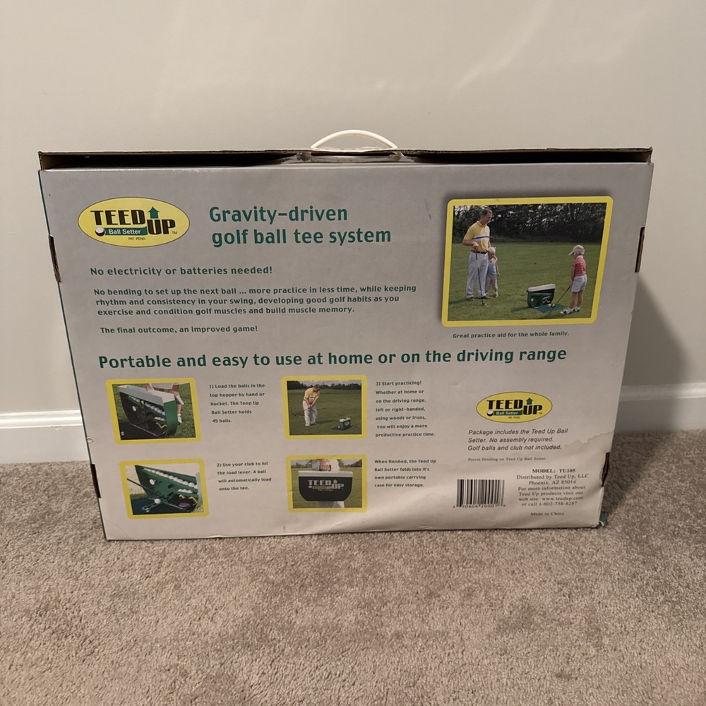 Golf Teed Up Home Driving Range with Gravity Feed Ball Tee Practice System
