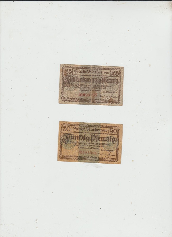 RATHENOW  TWO  NOTES  1917