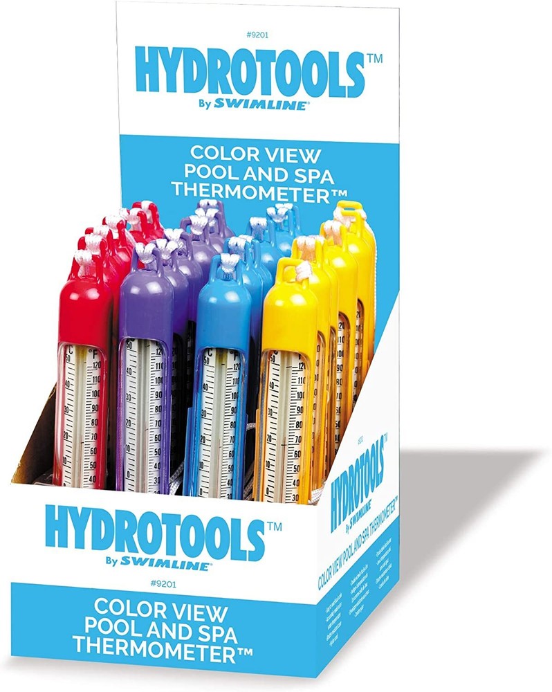 HydroTools Swimline Thermometer Bright Tie down string Pool Baby Bath Spa 9201