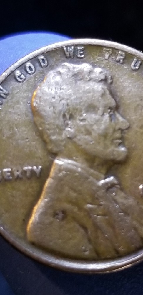 1947 P Lincoln Wheat Cent Strike Through Grease on Obverse Error Reverse Error