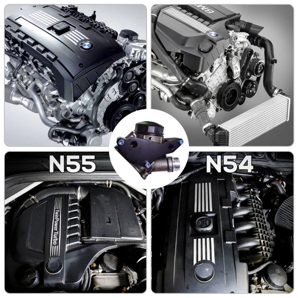 AN10 19 Row Oil Cooler Kit Thermostat Adapter For BMW N54/N55 335i 335is 335xi
