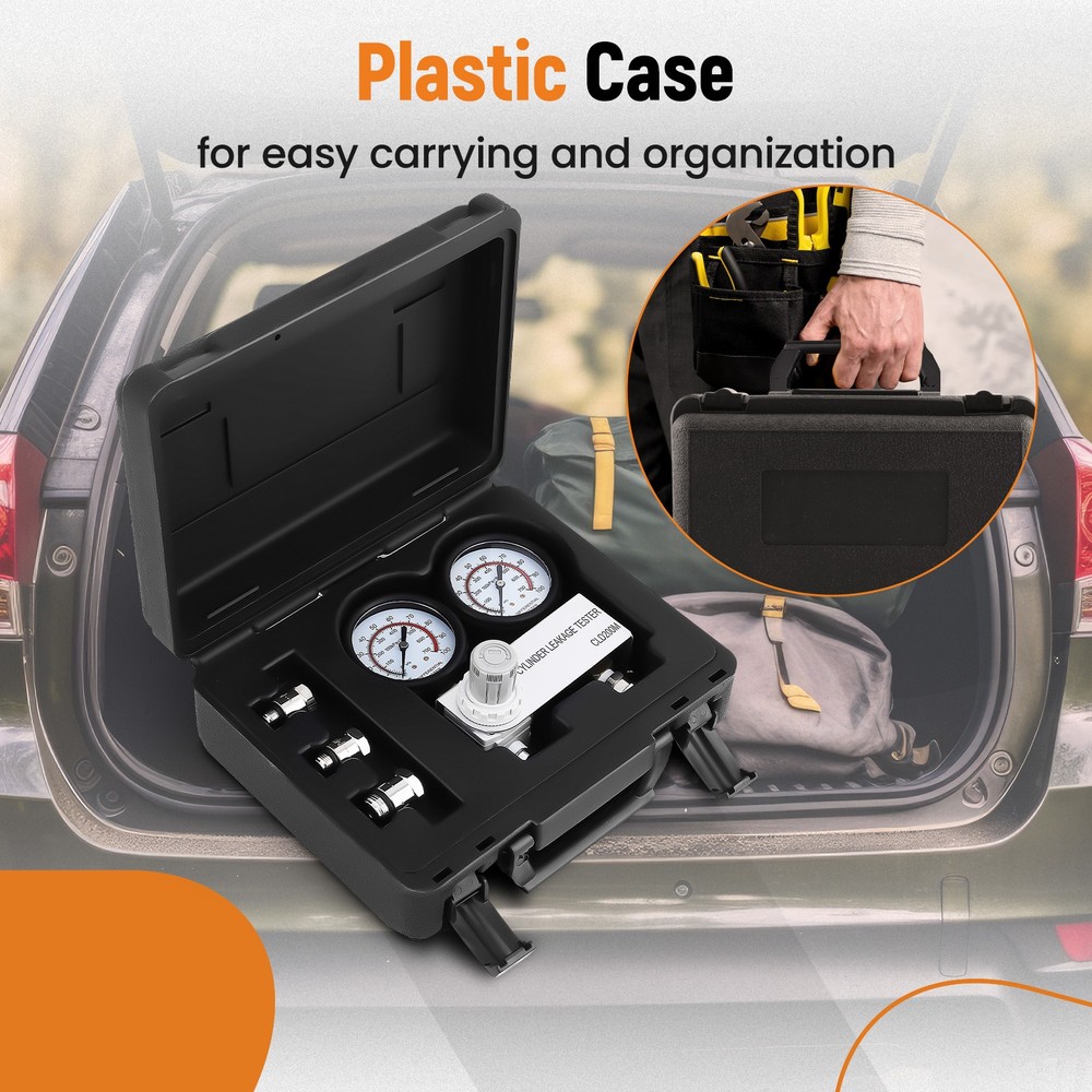 Cylinder Leak Down Tester Engine Compression Diagnostics Test Tool Kits