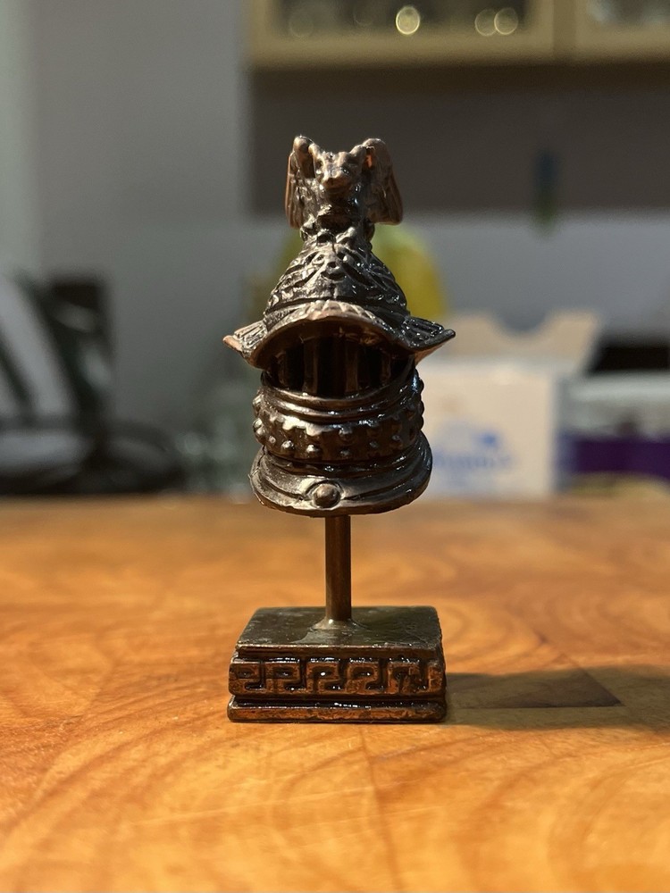 Gladiator warrior helmet figurine