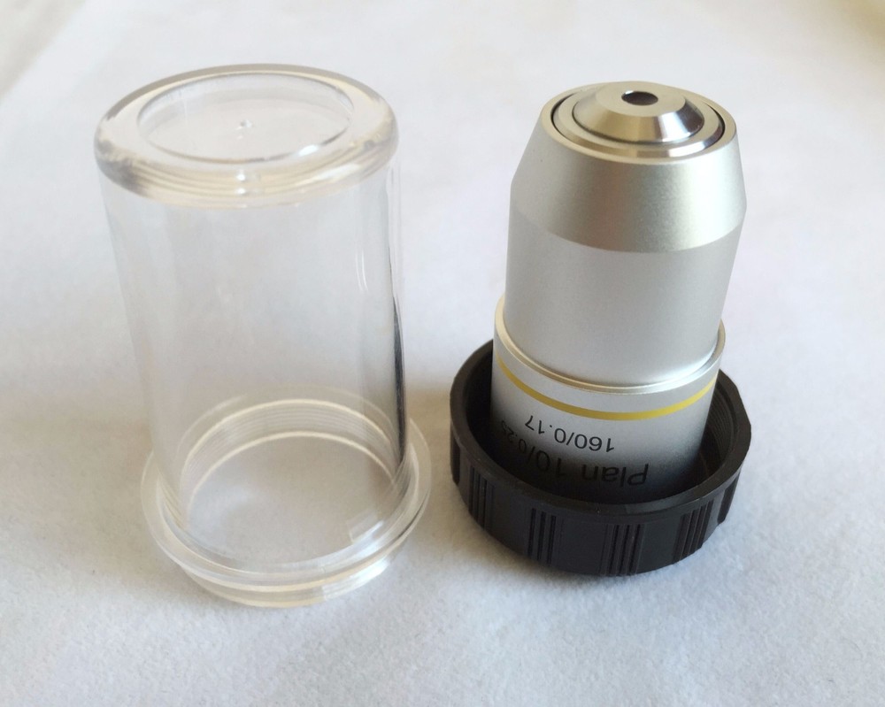 Compound Microscope Objective Lens 10X Plan Achromatic DIN RMS thread