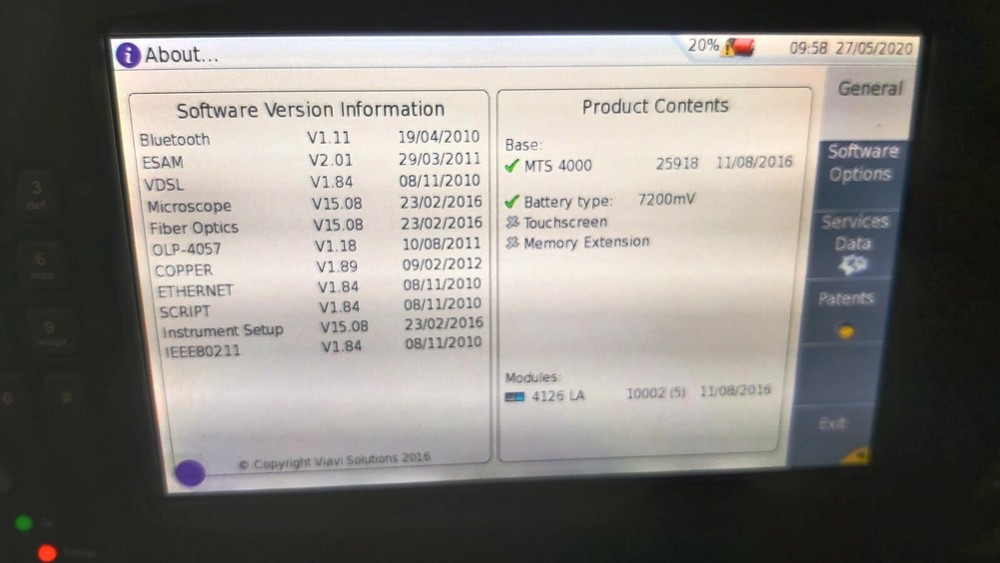 JDSU OTDR MTS4000 with E4126LA module, 37/35db, 1310/1550nm