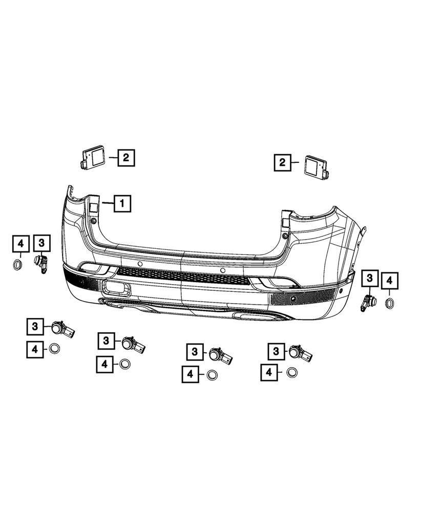 Genuine Mopar Blind Spot Detection Module 68658290AA