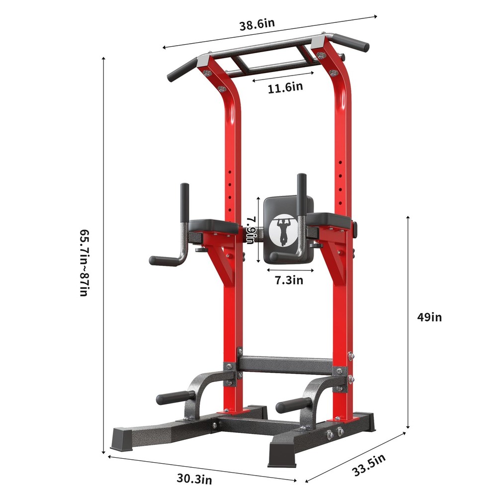 Pull Up Bar Power Tower Adjustable Heavy Duty